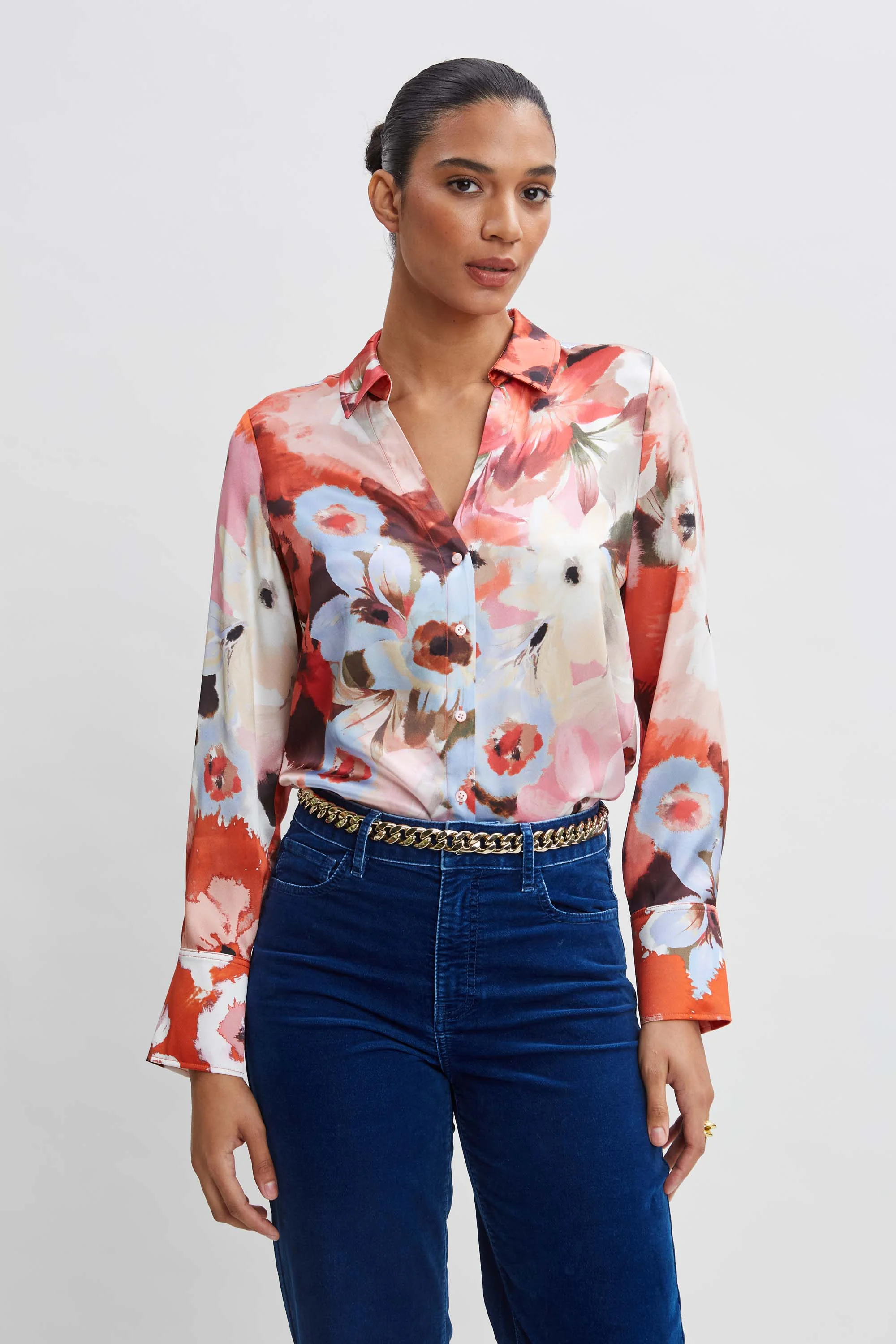 Silk Satin Wintergarden Shirt - Inholu