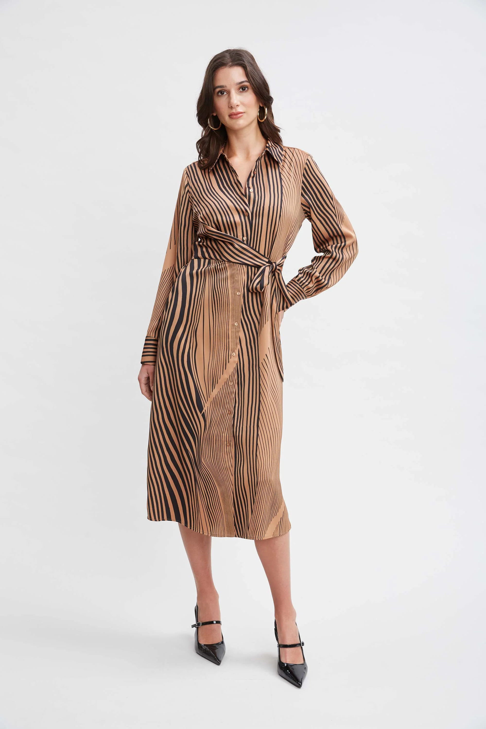 T-Tahari Side Tie Shirt Dress - Inholu